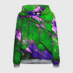 Мужская толстовка A purple mineral in a green stone