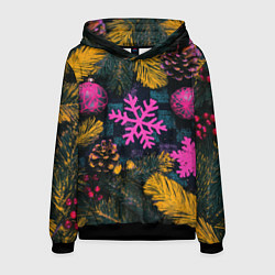 Мужская толстовка Новый год и краски