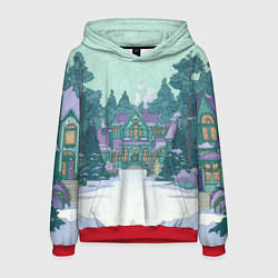 Мужская толстовка Новый год - двор