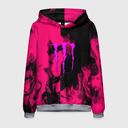 Мужская толстовка Monster energy fire pink