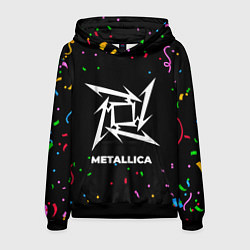 Толстовка-худи мужская Metallica конфети, цвет: 3D-черный