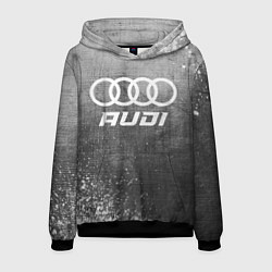 Толстовка-худи мужская Audi - grey gradient, цвет: 3D-черный