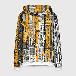 Мужская толстовка Cyberpunk pattern yellow