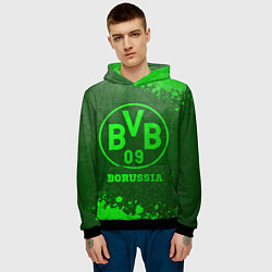 Толстовка-худи мужская Borussia - green gradient, цвет: 3D-черный — фото 2