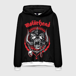 Толстовка-худи мужская Motorhead skull, цвет: 3D-белый