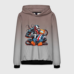 Мужская толстовка Venom and Duck-Donald - ai art fantasy