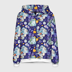 Мужская толстовка Крокусы и зяблик во льдах