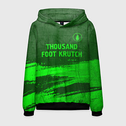 Толстовка-худи мужская Thousand Foot Krutch - green gradient посередине, цвет: 3D-черный