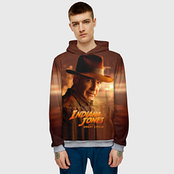 Толстовка-худи мужская Indiana Jones and the Great Circle, цвет: 3D-меланж — фото 2