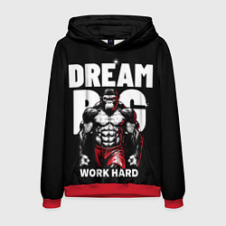 Мужская толстовка Dream big - work hard monkey