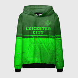 Мужская толстовка Leicester City - green gradient посередине