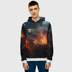 Толстовка-худи мужская Stronghold сrusader небесная мощь, цвет: 3D-белый — фото 2