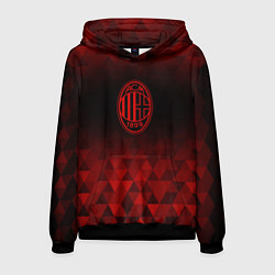 Толстовка-худи мужская AC Milan red poly, цвет: 3D-черный