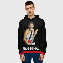 Толстовка-худи мужская Leningrad group - Sergey, цвет: 3D-красный — фото 2