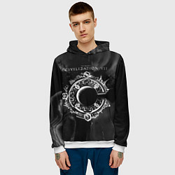Толстовка-худи мужская Civilization VII, цвет: 3D-белый — фото 2