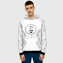 Толстовка-худи мужская Pink Floyd white poly, цвет: 3D-черный — фото 2