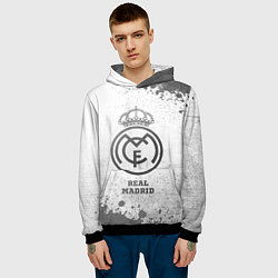 Толстовка-худи мужская Real Madrid - white gradient, цвет: 3D-черный — фото 2
