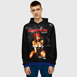 Толстовка-худи мужская Все дуреют с этих пиратов, цвет: 3D-синий — фото 2