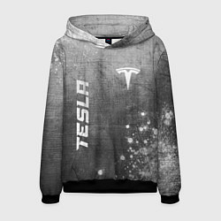Мужская толстовка Tesla - grey gradient вертикально