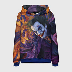 Толстовка-худи мужская Джокер психоделика, цвет: 3D-синий