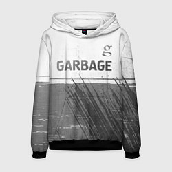 Толстовка-худи мужская Garbage - white gradient посередине, цвет: 3D-черный