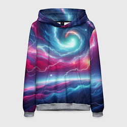 Мужская толстовка Spiral neon galaxy - ai art fantasy