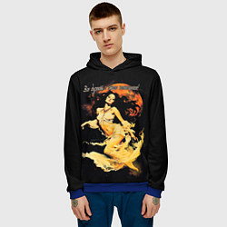 Толстовка-худи мужская Все дуреют с этого полнолуния, цвет: 3D-синий — фото 2