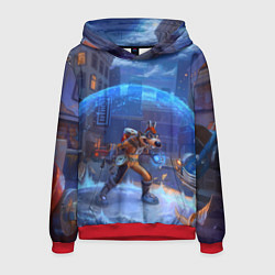 Толстовка-худи мужская Мегавольт, цвет: 3D-красный