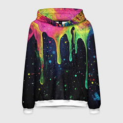 Мужская толстовка Разноцветные потеки краски