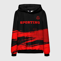 Мужская толстовка Sporting - red gradient посередине