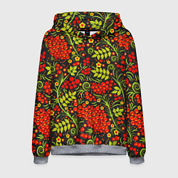 Мужская толстовка Красная рябина хохлома