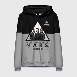 Толстовка-худи мужская 30 Seconds to Mars - poster, цвет: 3D-меланж