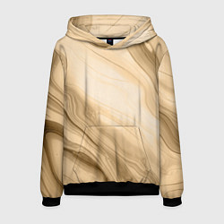 Толстовка-худи мужская Светлый коричневый текстура камень мрамор, цвет: 3D-черный