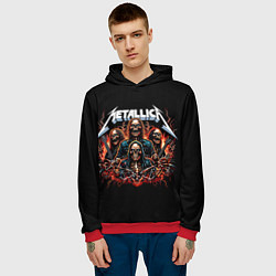 Толстовка-худи мужская Metallica forever - thrash metal, цвет: 3D-красный — фото 2