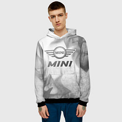 Толстовка-худи мужская Mini - white gradient, цвет: 3D-черный — фото 2