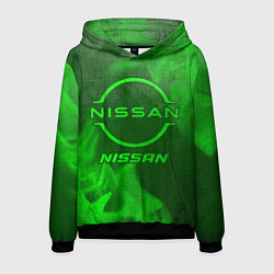 Мужская толстовка Nissan - green gradient