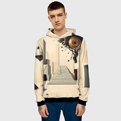 Толстовка-худи мужская Архитектурный сюр, цвет: 3D-черный — фото 2