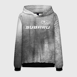 Мужская толстовка Subaru - grey gradient посередине