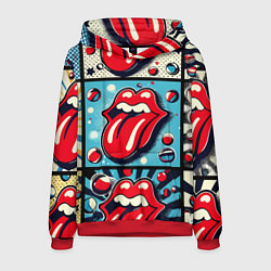 Мужская толстовка Rolling Stones logo - pop art