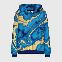 Мужская толстовка Синий мрамор с золотом