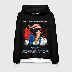 Толстовка-худи мужская Jim - worminator, цвет: 3D-белый