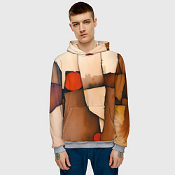 Толстовка-худи мужская Фрагментированная композиция, цвет: 3D-меланж — фото 2