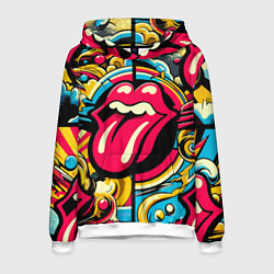 Мужская толстовка Rolling Stones logo - pop art pattern