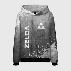 Толстовка-худи мужская Zelda - grey gradient вертикально, цвет: 3D-черный