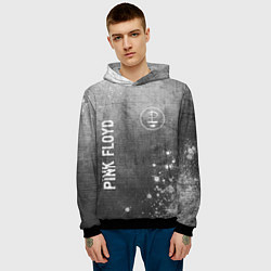 Толстовка-худи мужская Pink Floyd - grey gradient вертикально, цвет: 3D-черный — фото 2