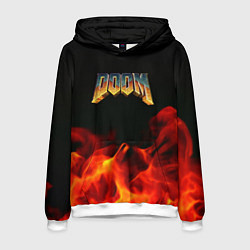 Мужская толстовка Doom огненная текстура