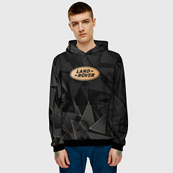 Толстовка-худи мужская Land Rover golden poly, цвет: 3D-черный — фото 2