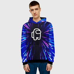 Толстовка-худи мужская Among Us neon energy, цвет: 3D-черный — фото 2