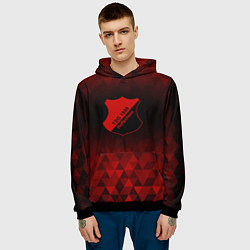 Толстовка-худи мужская Hoffenheim red poly, цвет: 3D-черный — фото 2