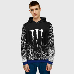 Толстовка-худи мужская Monster energy лес, цвет: 3D-синий — фото 2